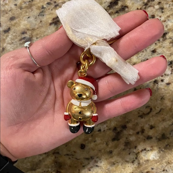 NWT Coach Santa Bear Bag Charm Keychain - Picture 5 of 9